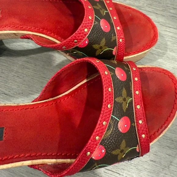 Louis Vuitton X Murakami Vintage Cherry Sandal - Picture 8 of 9